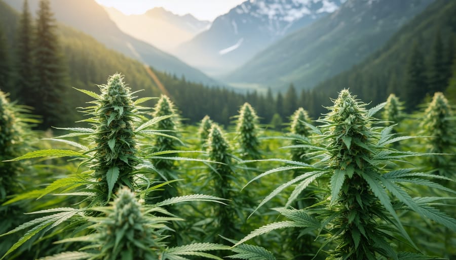 Canadian border crossing checkpoint with customs facility and Canadian flag