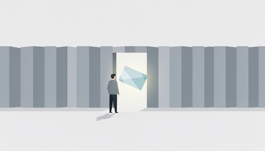 A locked gate with light and an open path beyond representing overcoming entry barriers
